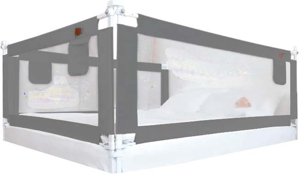 Изображение товара Ограждение для кровати Amarobaby Linear / AB-LIN-BSR-SE-140 (серый)