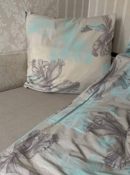 Изображение товара Комплект постельного белья Блакiт Блеск мятный 1.5сп 70х70 41241/0 / 465313/457978 К