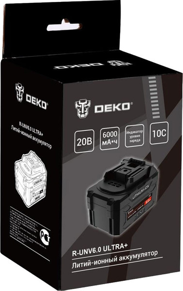 Изображение товара Аккумулятор для электроинструмента Deko R-UNV6.0 ULTRA+ / 083-1019