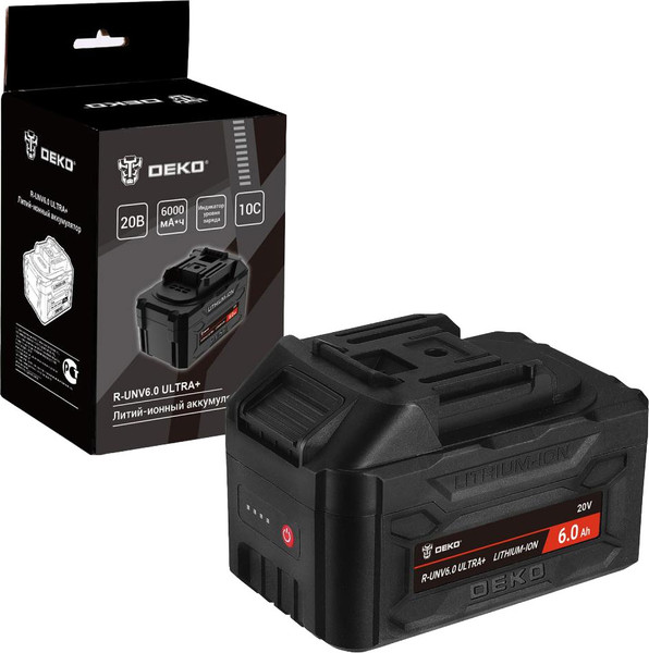 Изображение товара Аккумулятор для электроинструмента Deko R-UNV6.0 ULTRA+ / 083-1019