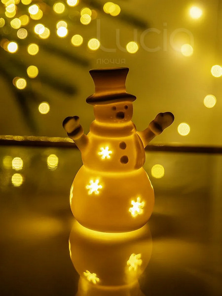 Изображение товара Ночник Лючия Снеговик / 183-09 (белый)