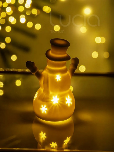 Изображение товара Ночник Лючия Снеговик / 183-09 (белый)