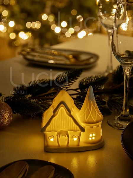 Изображение товара Ночник Лючия Зимняя Избушка 28 / 186-28 (белый)