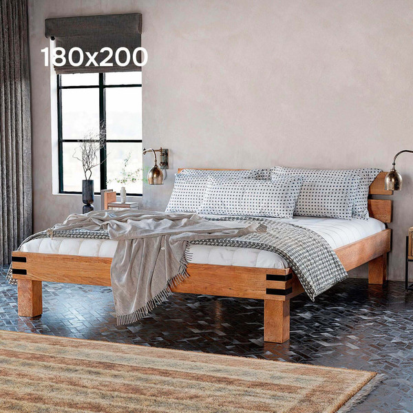 Изображение товара Двуспальная кровать Dipriz Дубовая классика Д.83060.1 (дуб масло)