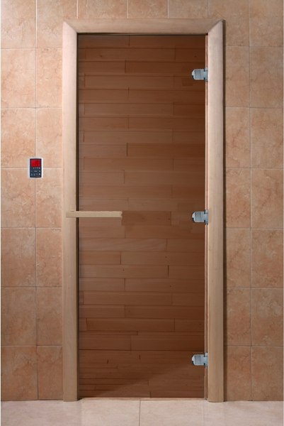 Изображение товара Стеклянная дверь для бани/сауны Doorwood Теплый день 170x70 (коробка хвоя)