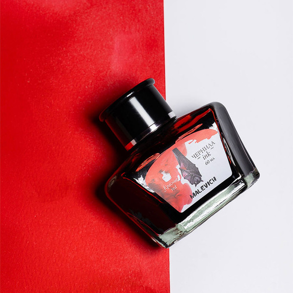 Изображение товара Чернила для перьевой ручки Малевичъ 195223 (60мл, красный)