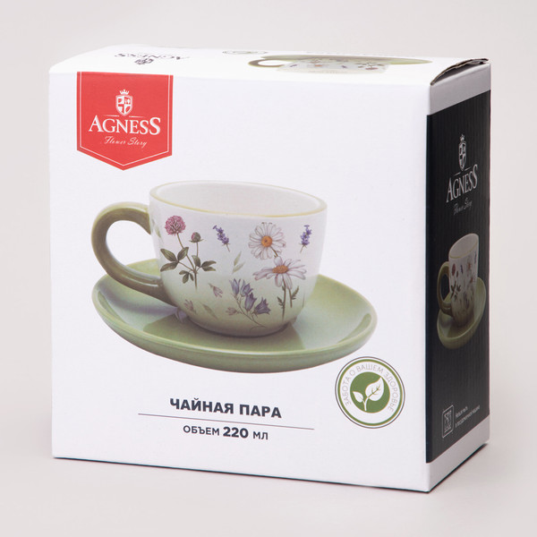 Изображение товара Чашка с блюдцем Agness Flower Story 358-2178