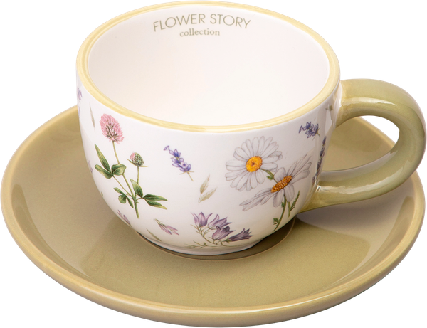 Изображение товара Чашка с блюдцем Agness Flower Story 358-2178