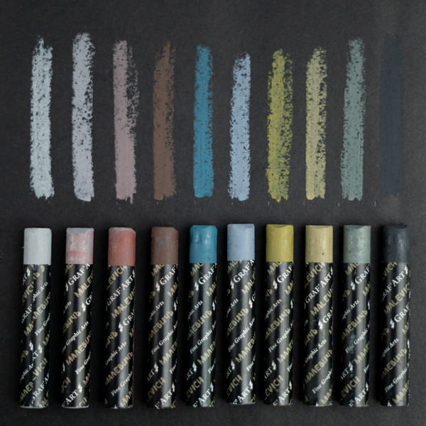 Изображение товара Набор масляной пастели Малевичъ 810037 (10шт, серый)