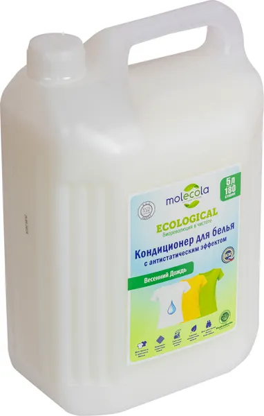 Изображение товара Кондиционер для белья Molecola С антистатическим эффектом Весенний Дождь (5л)