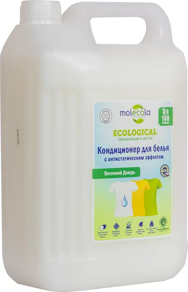 Изображение товара Кондиционер для белья Molecola С антистатическим эффектом Весенний Дождь (5л)