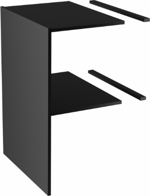 Изображение товара Комплект полок для корпусной мебели ММЦ Кантри встраиваемые (блэк)