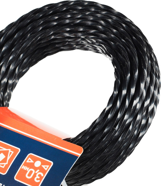 Изображение товара Леска для триммера PATRIOT 300-12-5 D 3.0мм/12м (скрученный квадрат, черный)