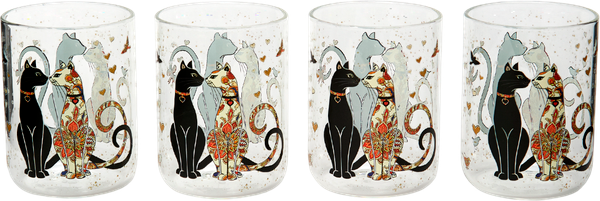 Изображение товара Набор стаканов Agness Парижские коты 887-285 (4шт)
