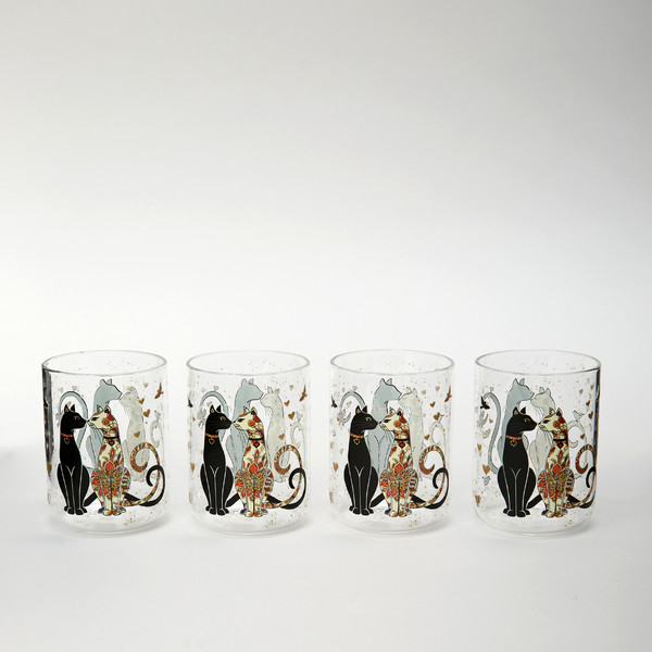 Изображение товара Набор стаканов Agness Парижские коты 887-285 (4шт)
