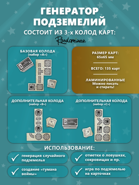 Изображение товара Набор карт для настольной игры Pandora's Box Studio Randomizer-Box. Рандомайзер / 07PB128