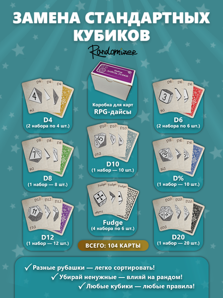 Изображение товара Набор карт для настольной игры Pandora's Box Studio Randomizer-Box. Рандомайзер / 07PB128