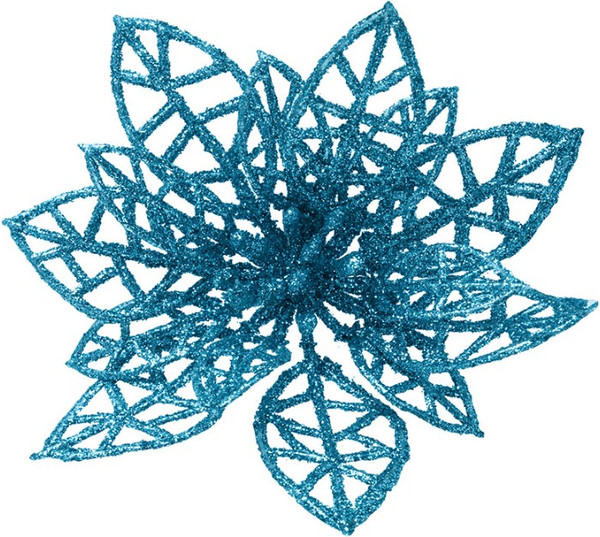 Изображение товара Набор елочных игрушек Волшебная страна Цветок / 007793 (3шт, синий)