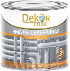 Изображение товара Эмаль Dekor ПФ-115 (1.8кг, серебряный)