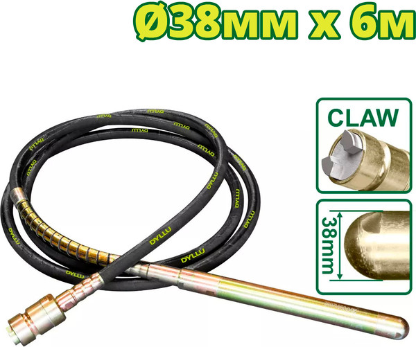 Изображение товара Гибкий вал для вибратора DYLLU С вибронаконечником D 38мм DTVRP1A38