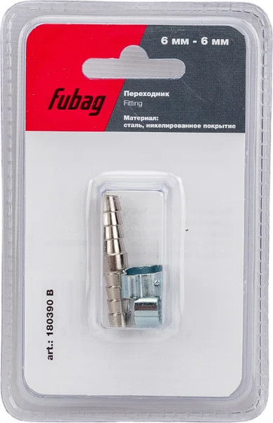 Изображение товара Переходник для пневмоинструмента Fubag Елочка 6мм / 180390 B