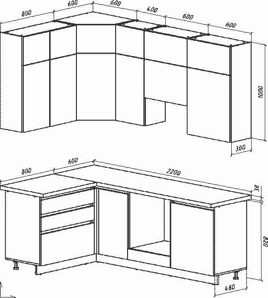 Изображение товара Кухонный гарнитур ВерсоМебель Эко Премиум 1.4x2.2 левая (кашемир/ст. мрамор лацио)