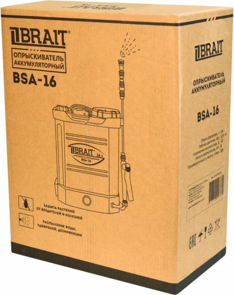 Изображение товара Опрыскиватель аккумуляторный Brait BSA-16