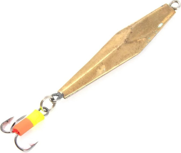 Изображение товара Блесна Yaman Ромбодротик с тройником 36мм 4г / Я-БВ99 (никель/латунь)
