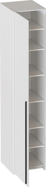 Изображение товара Шкаф-пенал Мебельград Ренн 1-но дверный (дуб натуральный светлый/белый аляска)