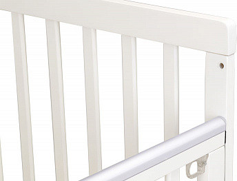 Изображение товара Детская кроватка Polini Kids Simple 341 с маятником / 0003167-26 (белый/дуб кафт золотистый)