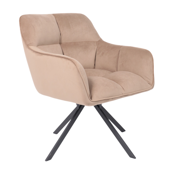 Изображение товара Кресло мягкое AksHome Virginia Поворотное (велюр капучино HCJ-11/черный)