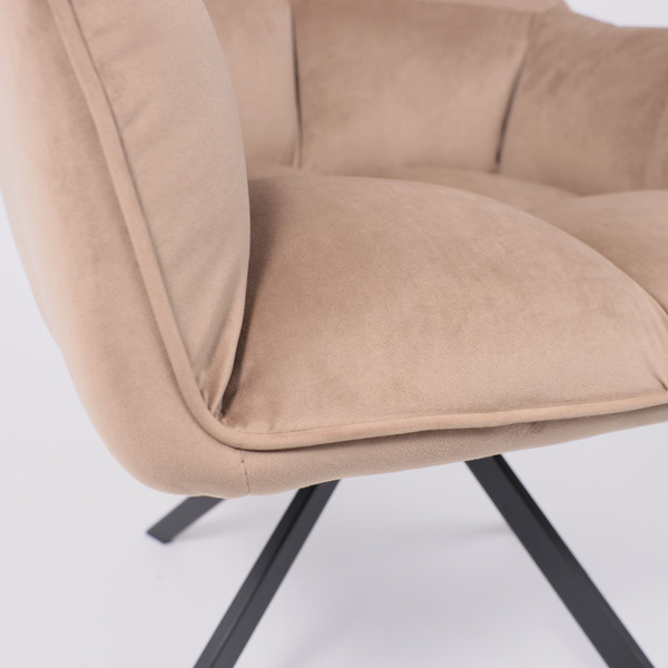 Изображение товара Кресло мягкое AksHome Virginia Поворотное (велюр капучино HCJ-11/черный)