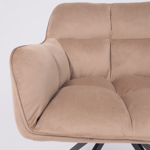 Изображение товара Кресло мягкое AksHome Virginia Поворотное (велюр капучино HCJ-11/черный)