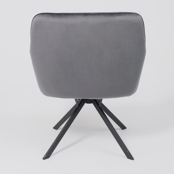 Изображение товара Кресло мягкое AksHome Virginia Поворотное (велюр темно-серый HCJ-40/черный)