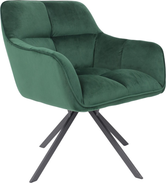 Изображение товара Кресло мягкое AksHome Virginia Поворотное (велюр темно-зеленый HCJ-19/черный)