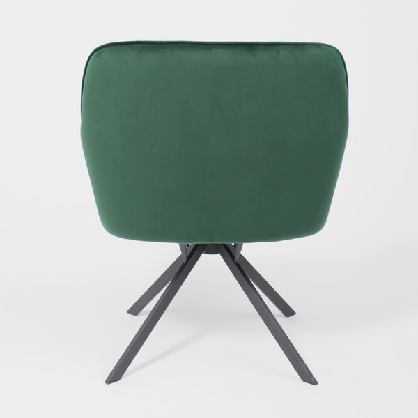 Изображение товара Кресло мягкое AksHome Virginia Поворотное (велюр темно-зеленый HCJ-19/черный)