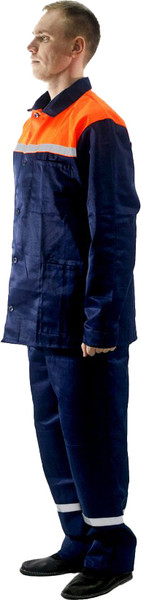 Изображение товара Комплект рабочей одежды Барсегян Л.Р. Рабочий-2 (р.64-66, 170-176, темно-синий/оранжевый)