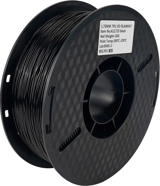 Изображение товара Пластик для 3D-печати Kingroon TPU 1.75мм / B01391 (1кг, черный)