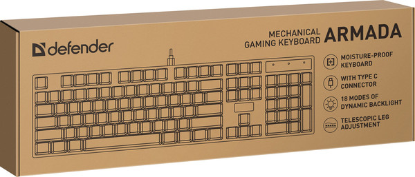 Изображение товара Клавиатура Defender Armada GK-004 RU RGB / 45004