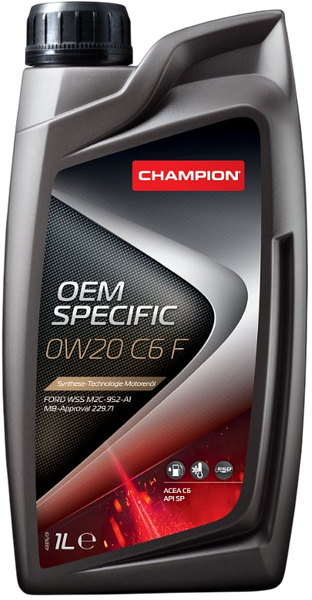 Изображение товара Моторное масло Champion OEM Specific 0W20 C6 F / 1048797 (1л)