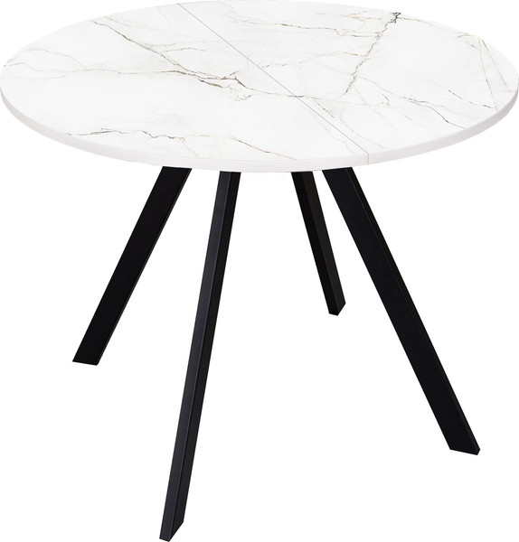 Изображение товара Обеденный стол Древпром М156 Пралеска ДП1-02-11 (оникс/черный матовый)