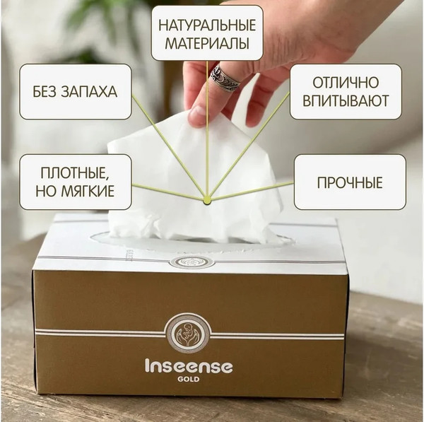 Изображение товара Бумажные салфетки Inseense Ins230sa (230шт, белый)