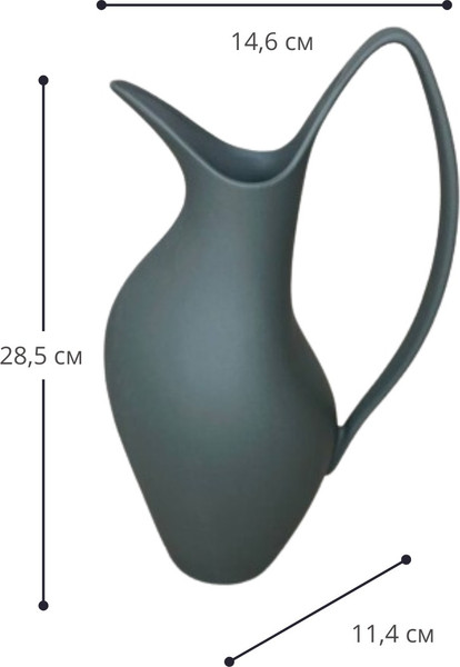 Изображение товара Ваза Merry Bear Home Decor Китай CY3926C2 (графит)