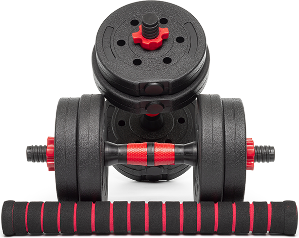 Изображение товара Набор гантелей разборных AMETIST Композитные с соединительным грифом (10кг)