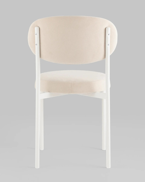 Изображение товара Стул Stool Group Бриф SN / AV 477-C01-9016 (велюр молочный/каркас белый муар)