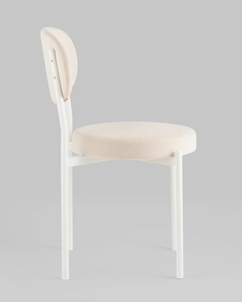 Изображение товара Стул Stool Group Бриф SN / AV 477-C01-9016 (велюр молочный/каркас белый муар)