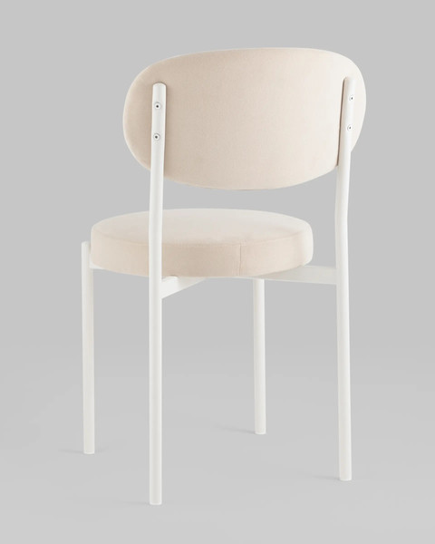 Изображение товара Стул Stool Group Бриф SN / AV 477-C01-9016 (велюр молочный/каркас белый муар)