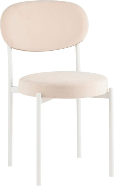 Изображение товара Стул Stool Group Бриф SN / AV 477-C01-9016 (велюр молочный/каркас белый муар)