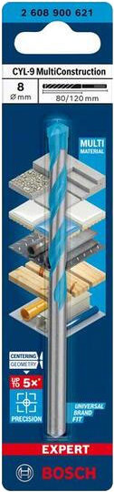 Изображение товара Сверло Bosch Expert CYL-9 MultiConstruction  8.0х80х120мм (2.608.900.621)