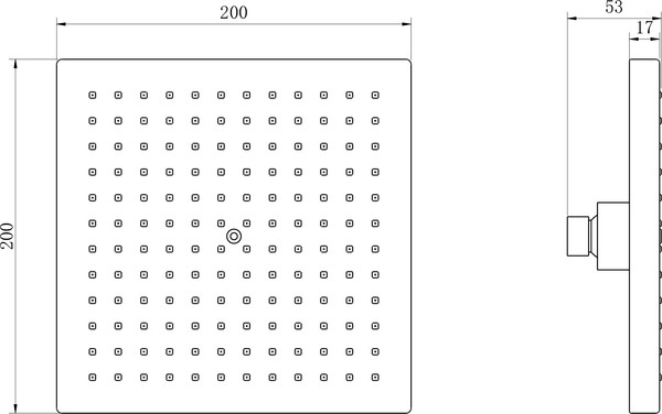 Изображение товара Лейка верхнего душа Lauter Square 21S20109